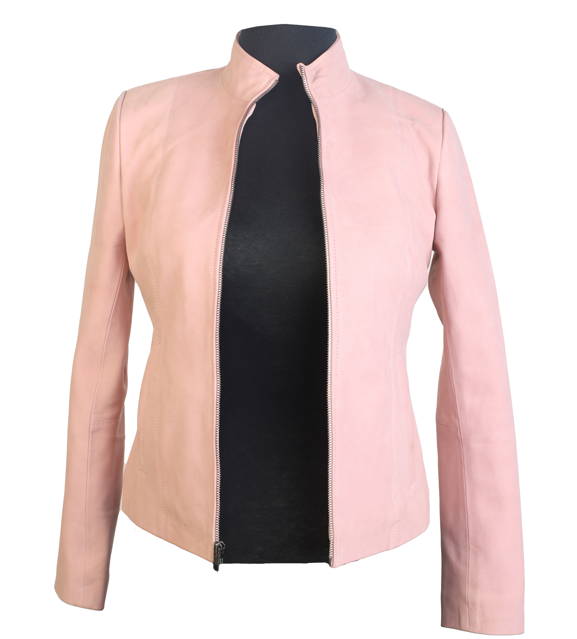 Womens pink 2025 leather jacket