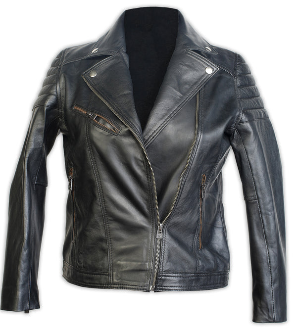 F1 Motorcycle Racer Leather Jacket, Front