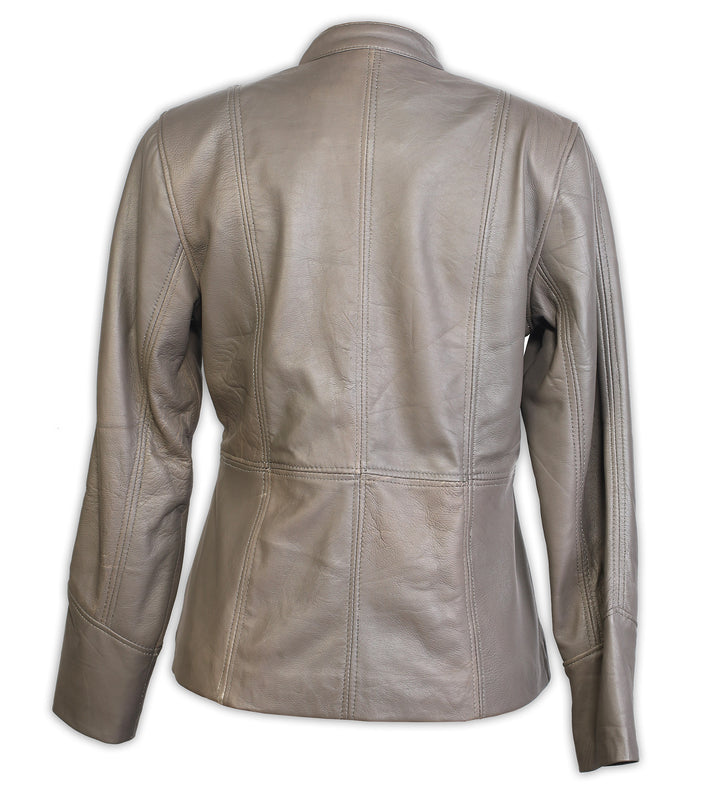 Grey Womens Aviator Jacket, back