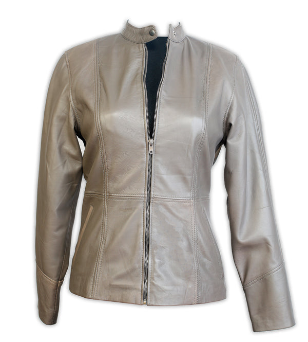 Grey Womens Aviator Jacket, product picture front